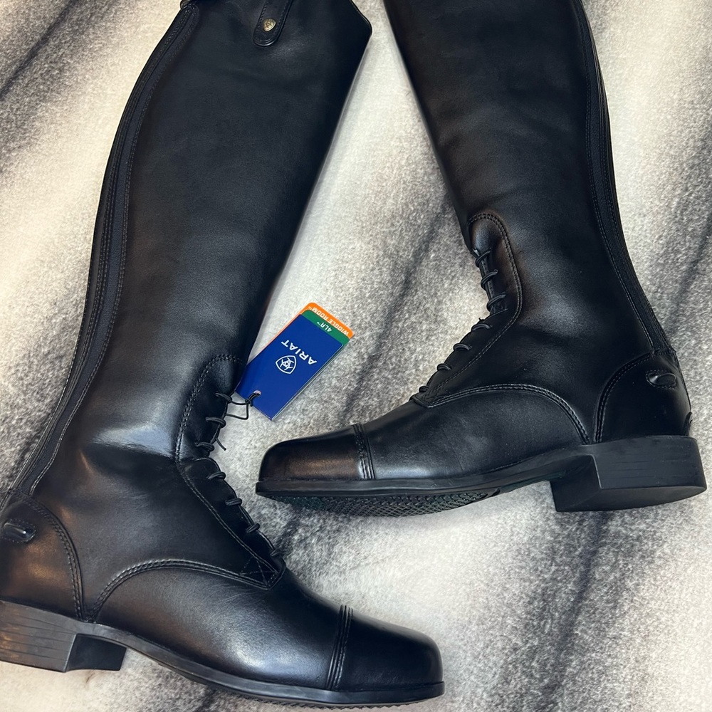 Ariat Heritage Contour Field Boot Black Leather Riding Boots